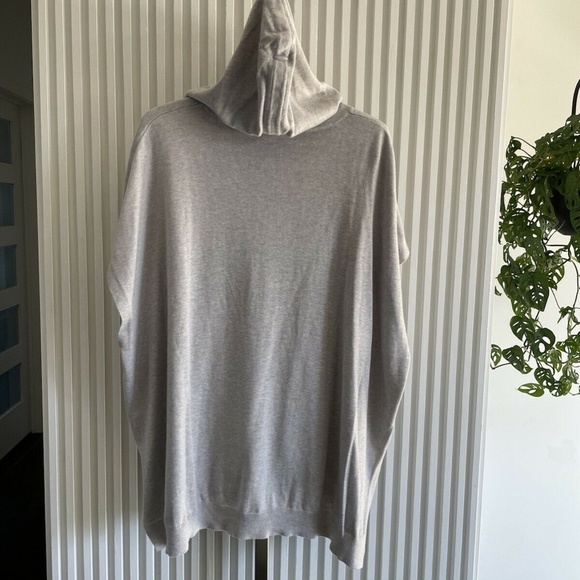 ATM Anthony Thomas Melillo Pullover Top Sweatshirt Poncho Gray Cashmere Sz M/L❤️ - Picture 3 of 6